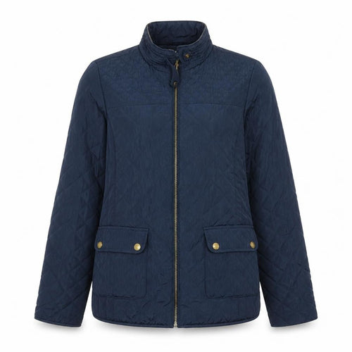 DMB Girls Blue Quilted Zip-Up Winter Jacket – Size 15-16 Years