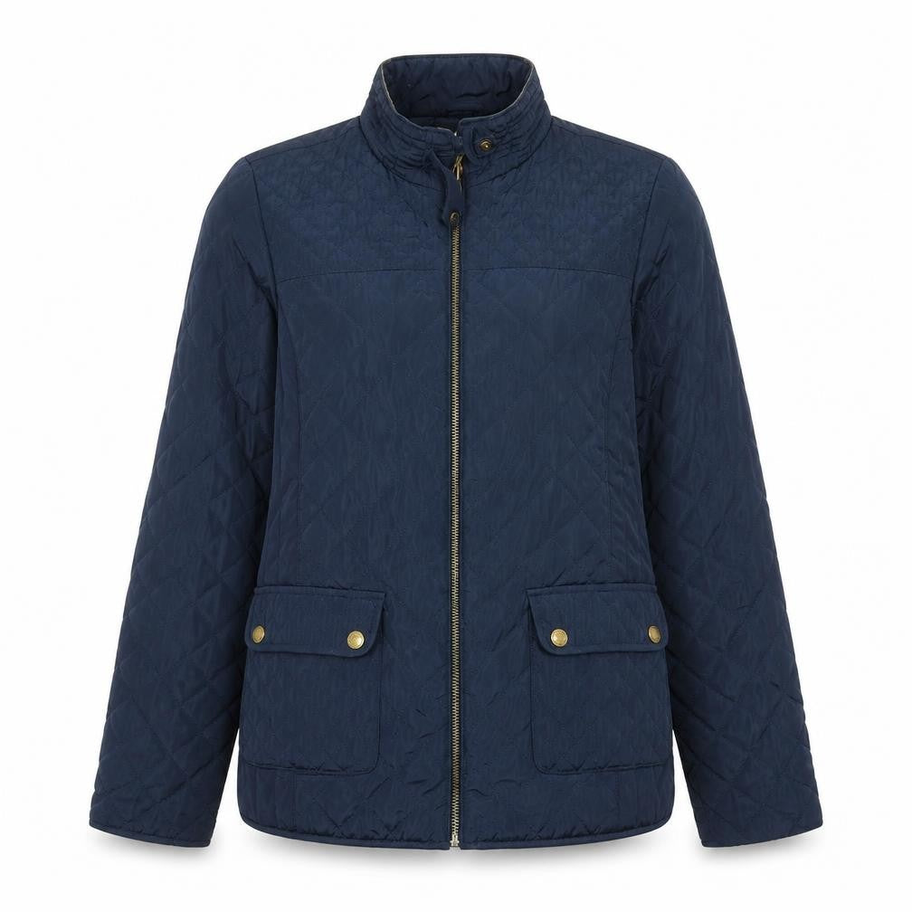 DMB Girls Blue Quilted Zip-Up Winter Jacket – Size 15-16 Years
