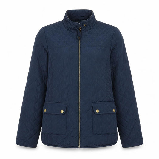 DMB Girls Blue Quilted Zip-Up Winter Jacket – Size 15-16 Years