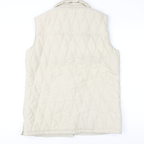 Pure & Natural Women's Beige Quilted Waistcoat S Regular Fit