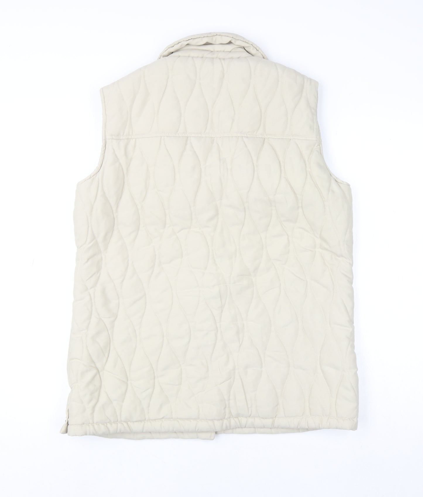 Pure & Natural Women's Beige Quilted Waistcoat S Regular Fit