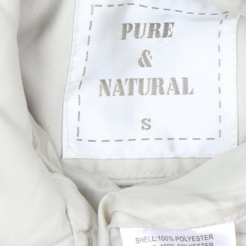 Pure & Natural Women's Beige Quilted Waistcoat S Regular Fit