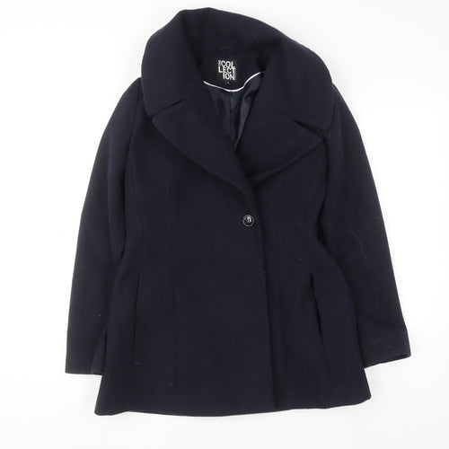 Debenhams Collection Women's Navy Blue Classic Coat Size 10