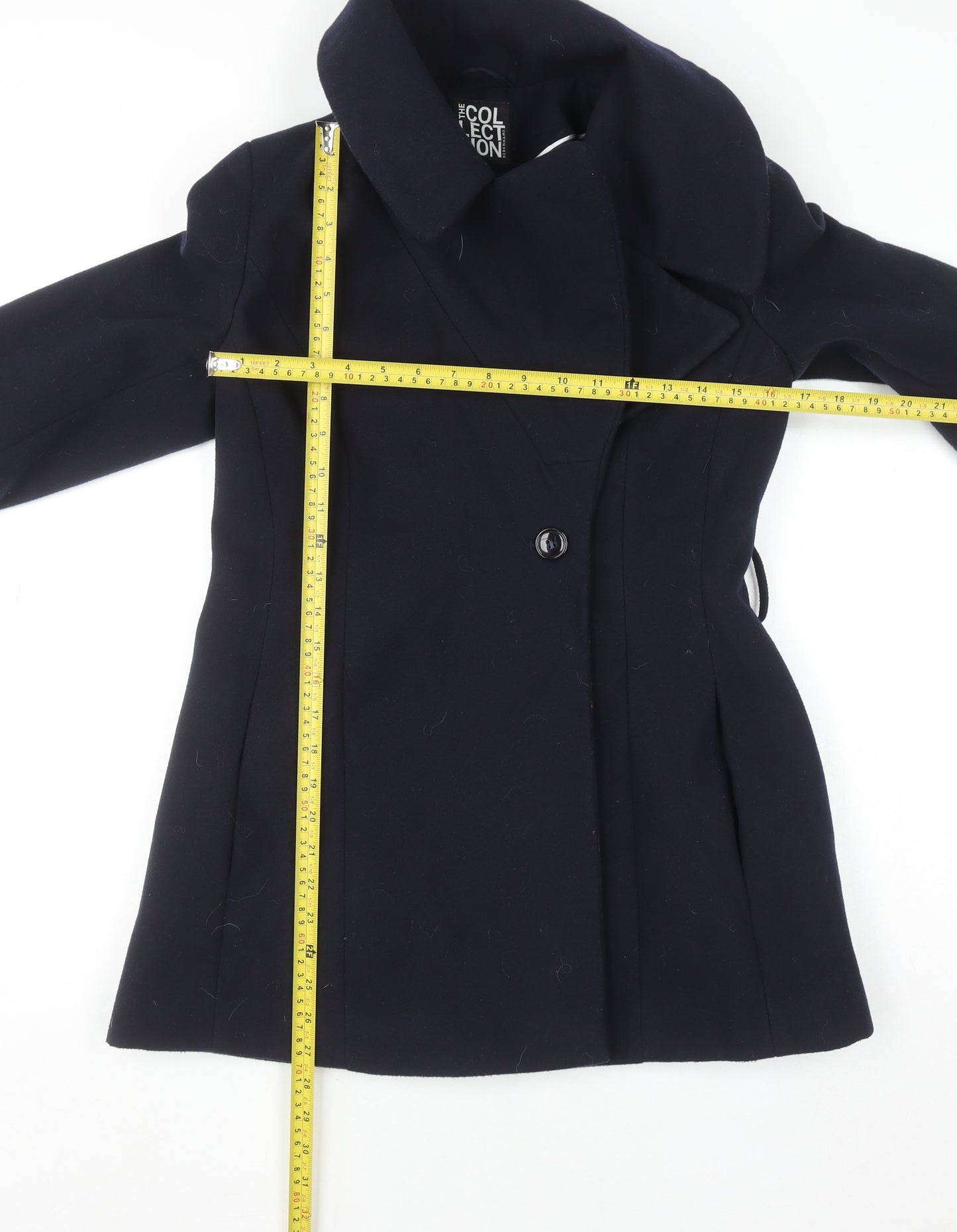 Debenhams Collection Women's Navy Blue Classic Coat Size 10