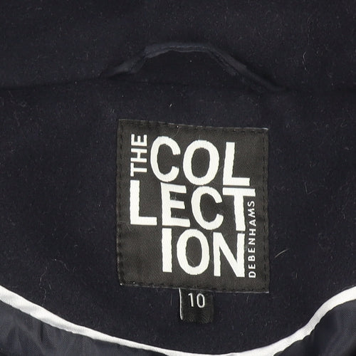 Debenhams Collection Women's Navy Blue Classic Coat Size 10