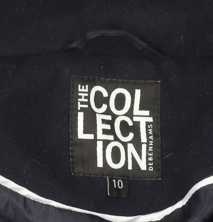 Debenhams Collection Women's Navy Blue Classic Coat Size 10