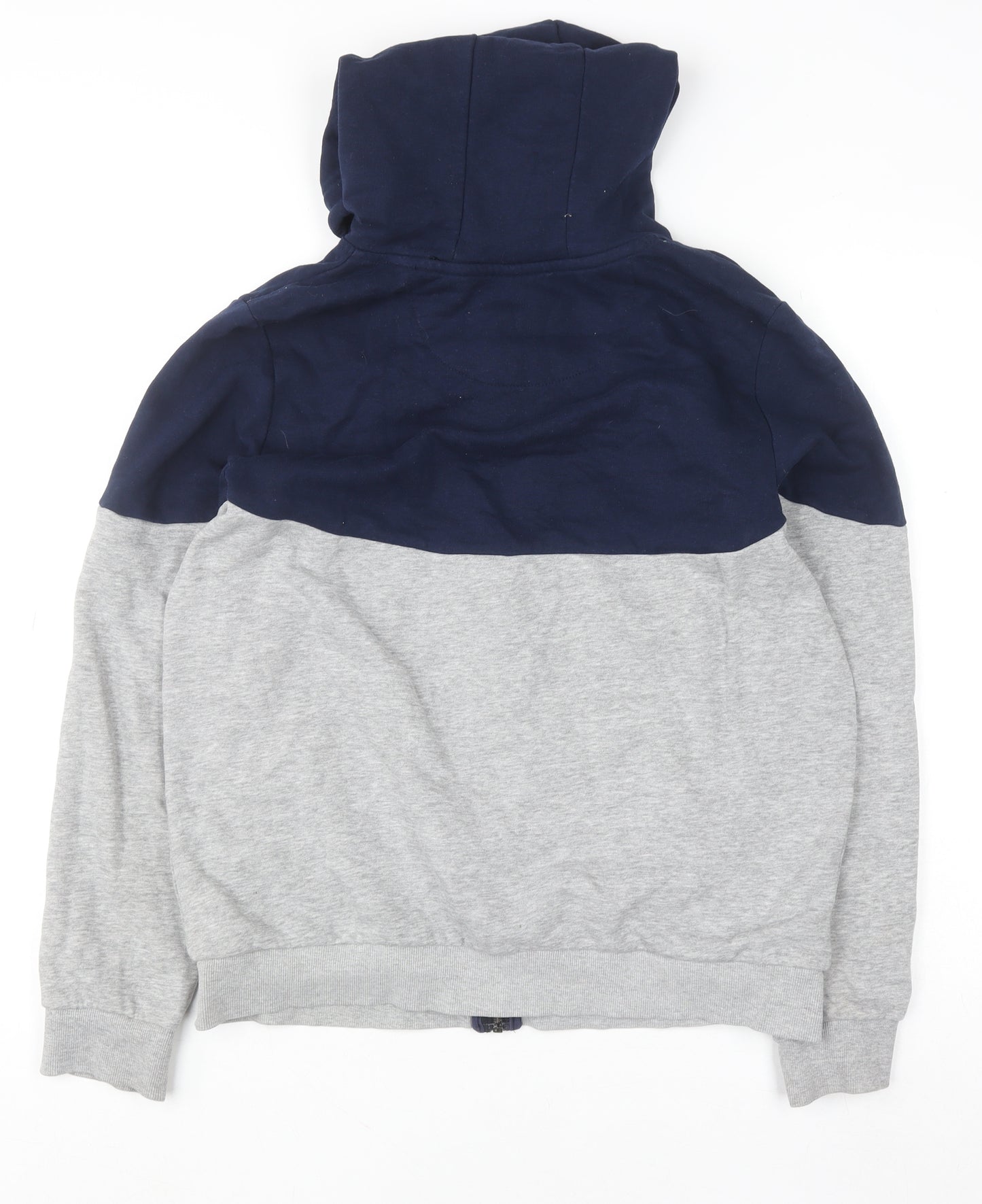 Brave Soul Men's Blue Grey Full Zip Hoodie Size S