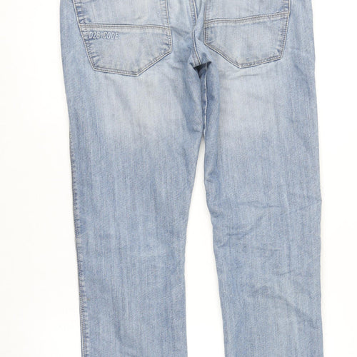D26 Code Men’s Light Blue Straight Fit Jeans W32 L32 Cotton Blend