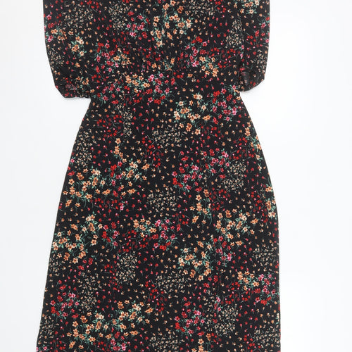 Oasis Women’s Multicoloured Floral Midi A-Line Dress Size S