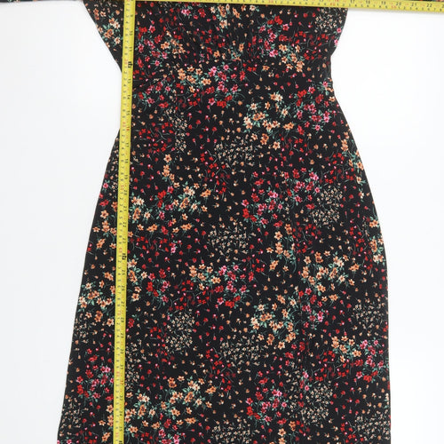 Oasis Women’s Multicoloured Floral Midi A-Line Dress Size S
