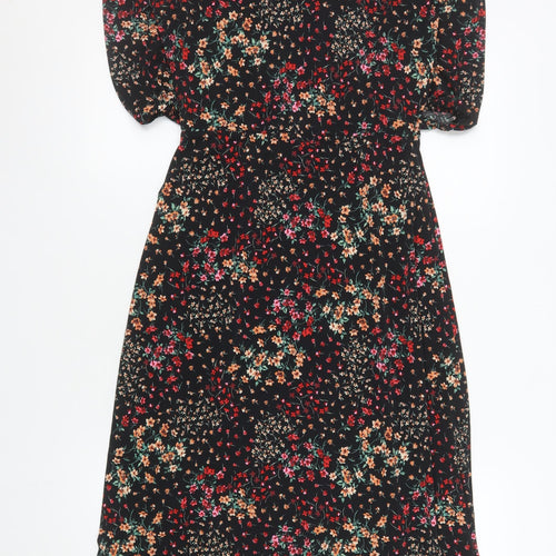 Oasis Women’s Multicoloured Floral Midi A-Line Dress Size S