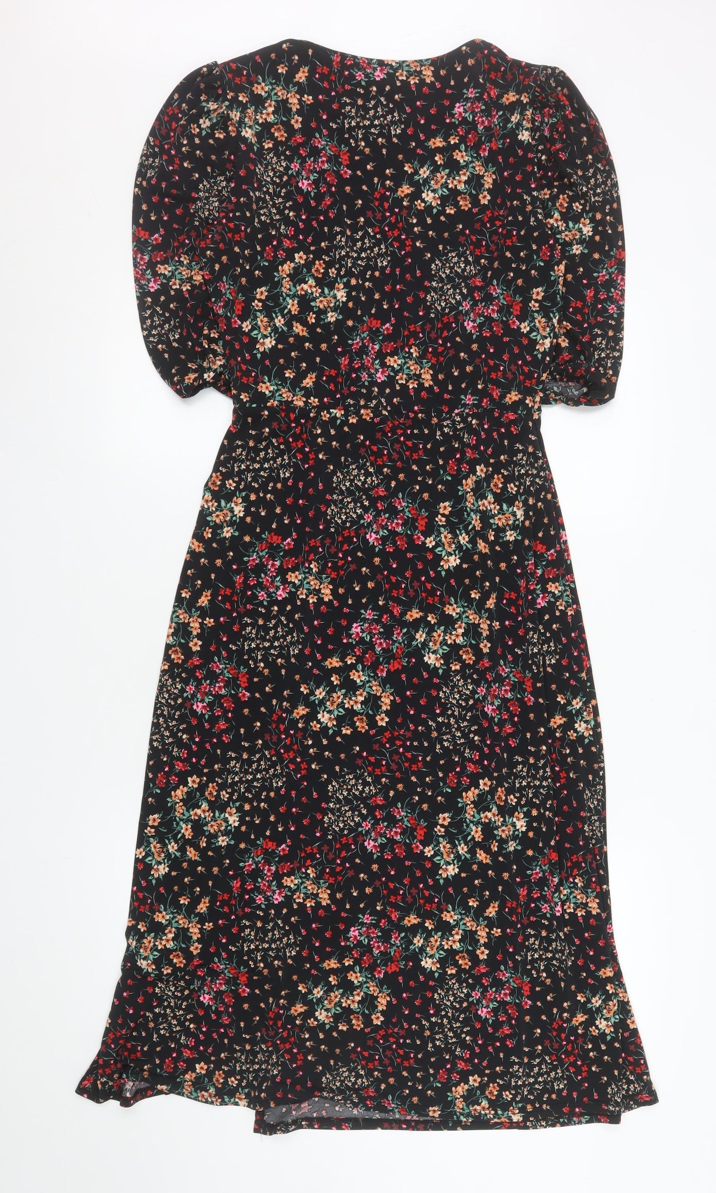 Oasis Women’s Multicoloured Floral Midi A-Line Dress Size S