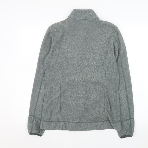 Quechua Men's Grey Mid-Length Fleece Full Zip Hiking Jacket Size M