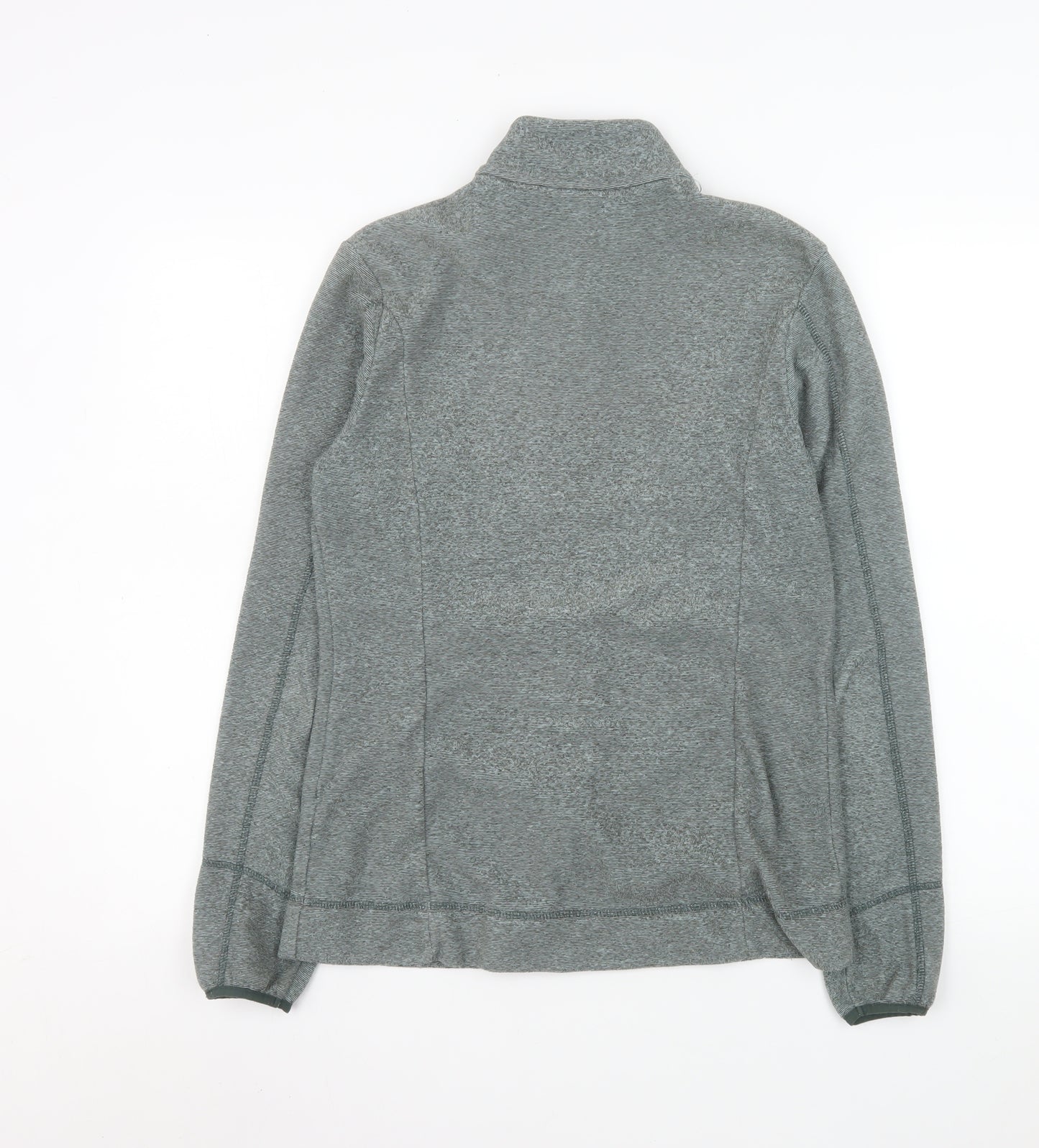 Quechua Men's Grey Mid-Length Fleece Full Zip Hiking Jacket Size M
