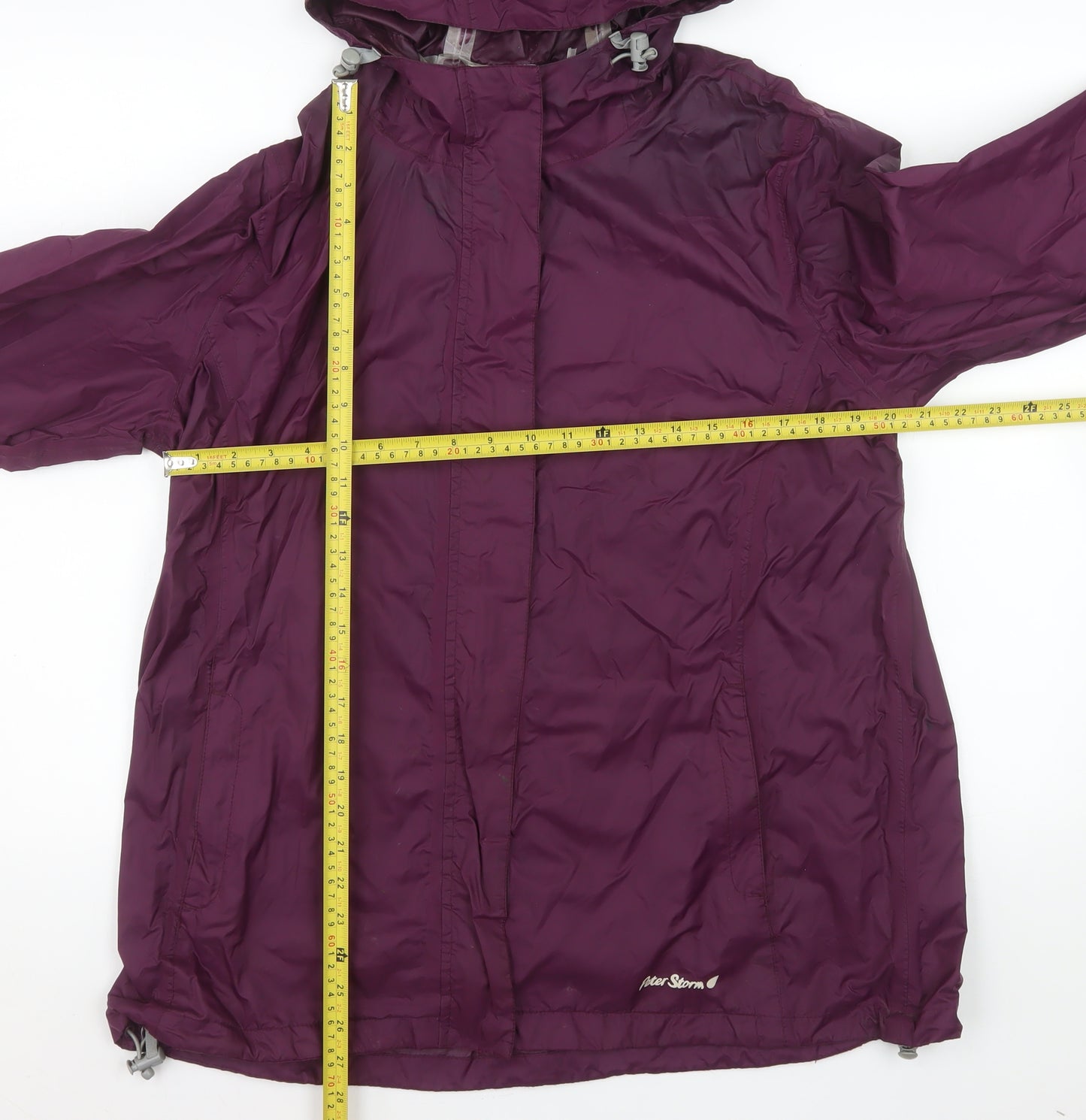 Peter Storm Women's Purple Waterproof Hooded Rain Jacket Size 16