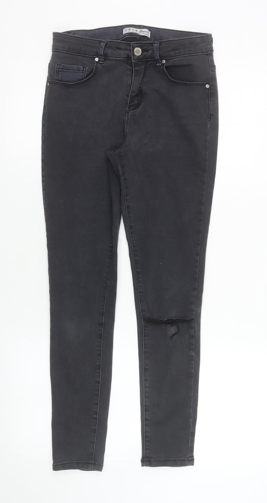 Denim Co Women's Black Skinny Jeans Size 10 Slim Fit Mid Rise Stretch