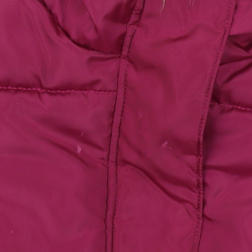 John Lewis Girls Red Hooded Fur Trim Long Puffer Coat Age 5 Years