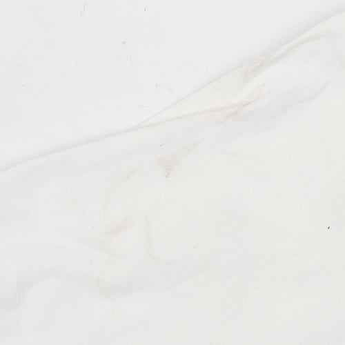 Stradivarius Women’s White Cargo Jeans Size 4 Regular Fit Cotton