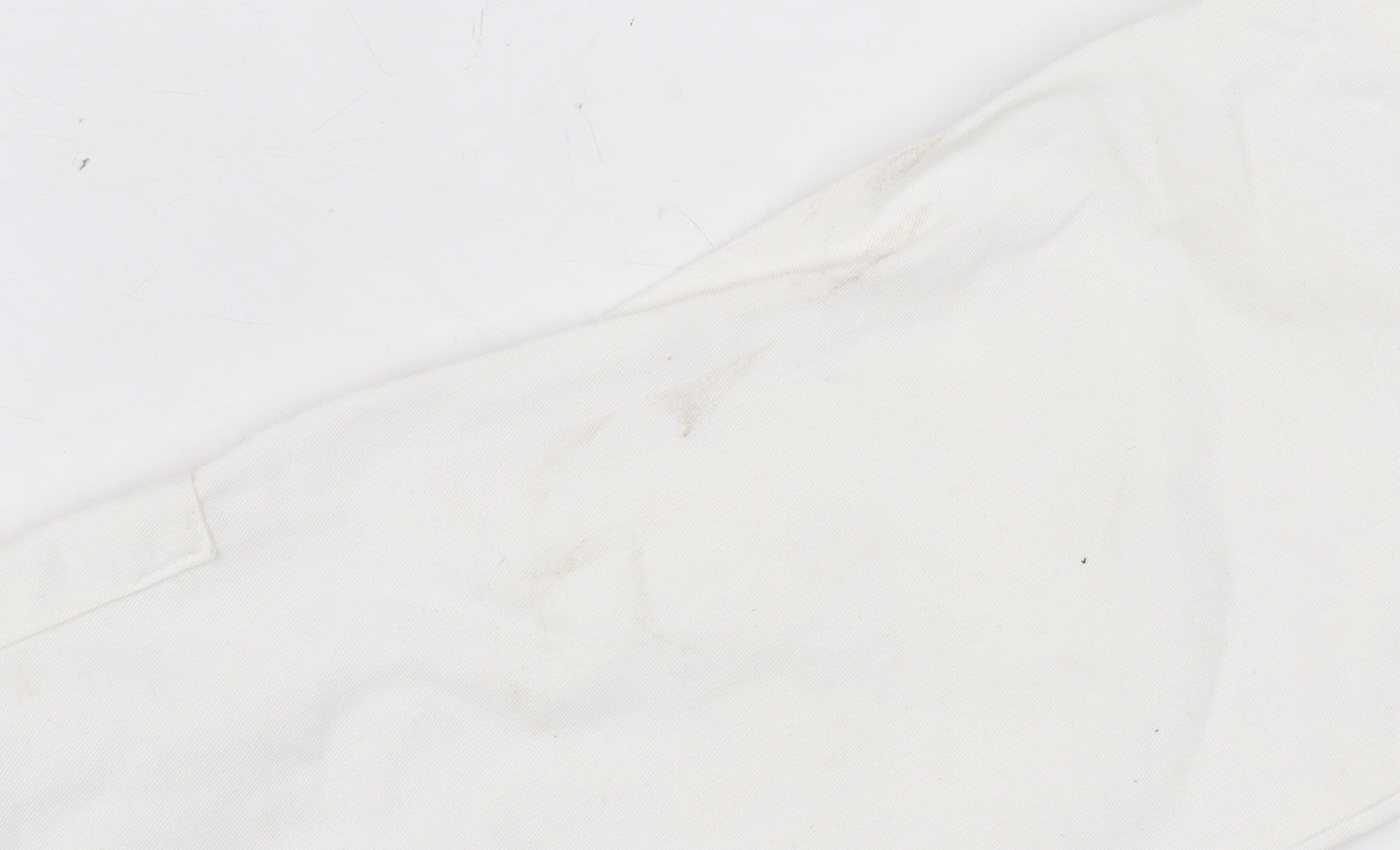 Stradivarius Women’s White Cargo Jeans Size 4 Regular Fit Cotton