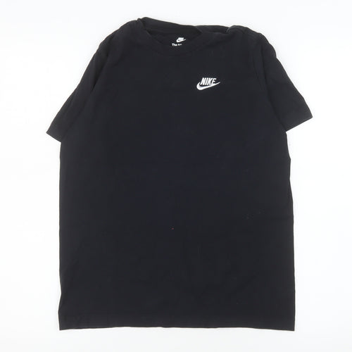 Nike Women Black Basic T-Shirt L Short Sleeve Crew Neck