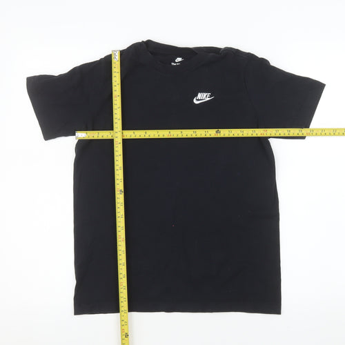 Nike Women Black Basic T-Shirt L Short Sleeve Crew Neck