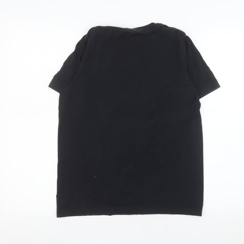 Nike Women Black Basic T-Shirt L Short Sleeve Crew Neck