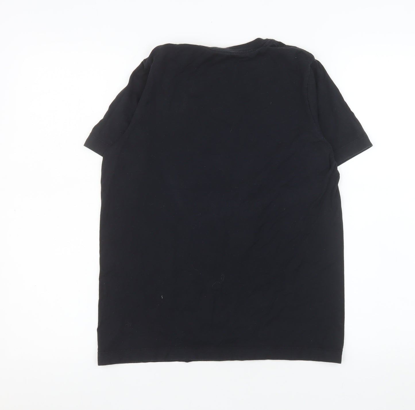 Nike Women Black Basic T-Shirt L Short Sleeve Crew Neck