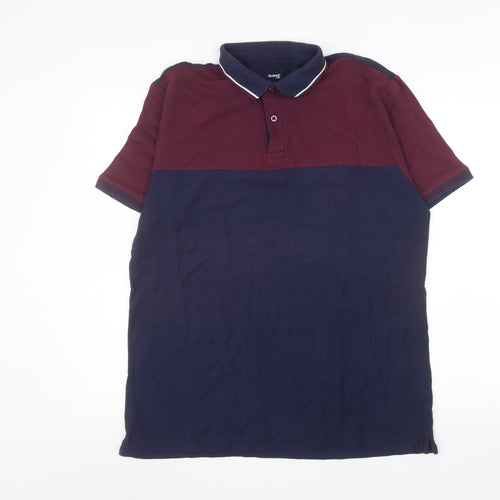 Dunnes Stores Men's Multicoloured Cotton Polo Shirt Size L