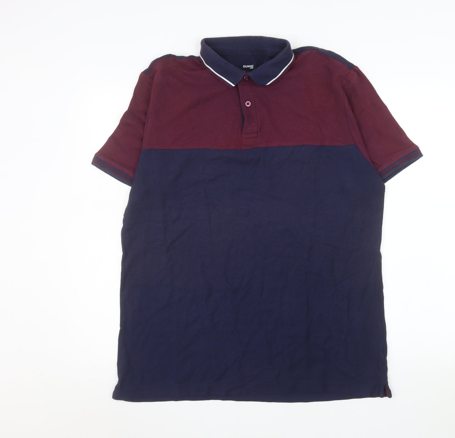 Dunnes Stores Men's Multicoloured Cotton Polo Shirt Size L