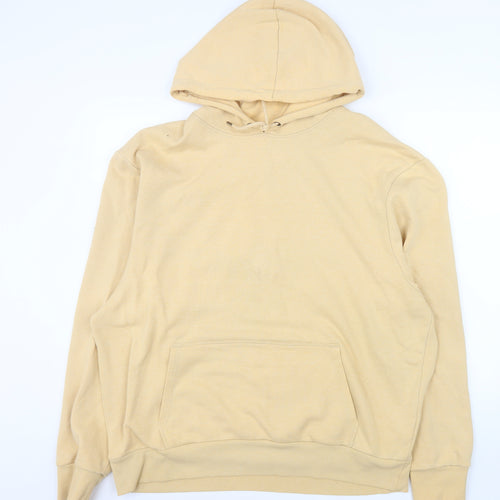 River Island Men's Beige Pullover Hoodie XL Cotton Blend