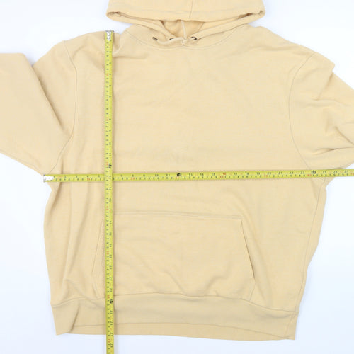 River Island Men's Beige Pullover Hoodie XL Cotton Blend
