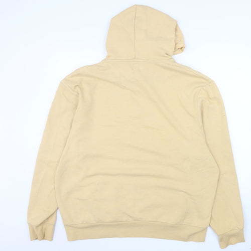 River Island Men's Beige Pullover Hoodie XL Cotton Blend