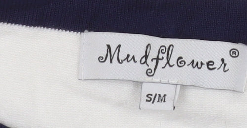 Mudflower Women’s Ivory Crew Neck Long Sleeve Pullover Jumper S
