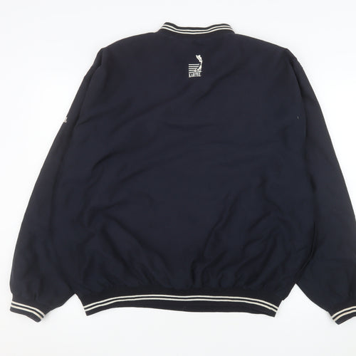 Kartel Men's Blue V-Neck Golf Society Pullover Sweatshirt M