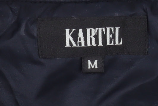 Kartel Men's Blue V-Neck Golf Society Pullover Sweatshirt M