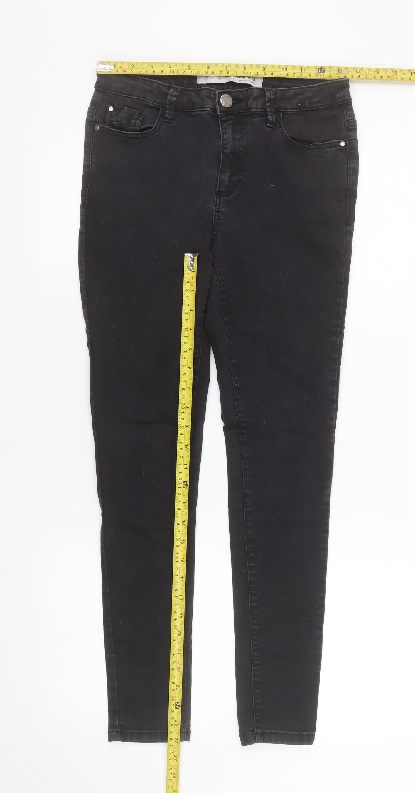 Denim Co Womens Black Skinny Jeans Size 10 Slim Fit