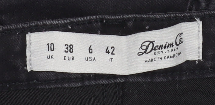 Denim Co Womens Black Skinny Jeans Size 10 Slim Fit