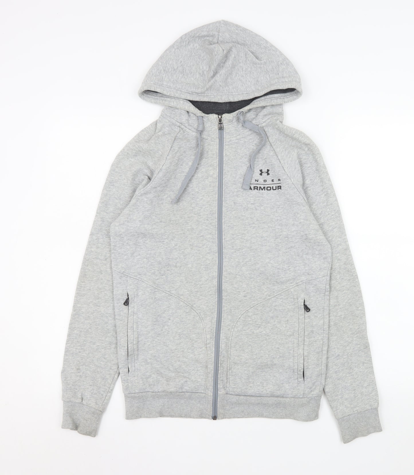 Under Armour Men's Grey XS Fitted Full Zip Hooded Jacket