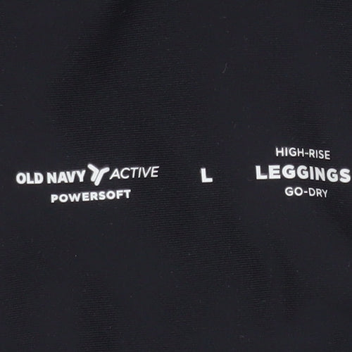 Old Navy Active Women's Black Large PowerSoft High-Rise Leggings