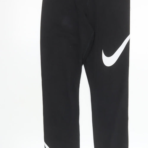 Nike Women's Black Slim Fit Cotton Blend Active Leggings Size S