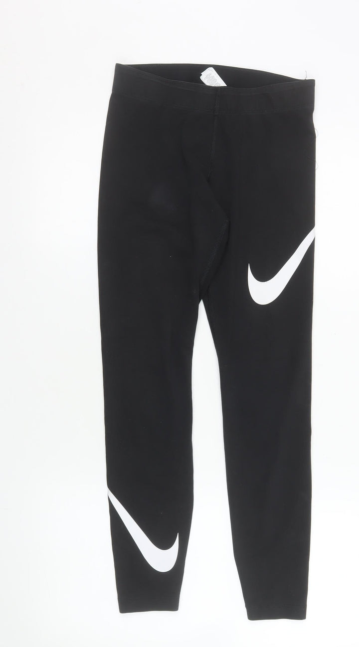 Nike Women's Black Slim Fit Cotton Blend Active Leggings Size S