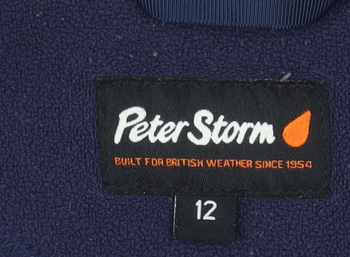 Peter Storm Women's Navy Fleece Pullover Sweatshirt Size 12