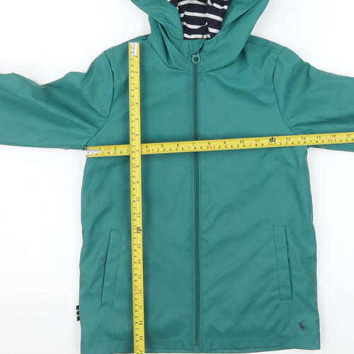 Joules Girls Green Frog Hood Waterproof Rain Coat Age 6 Years Hooded Lined