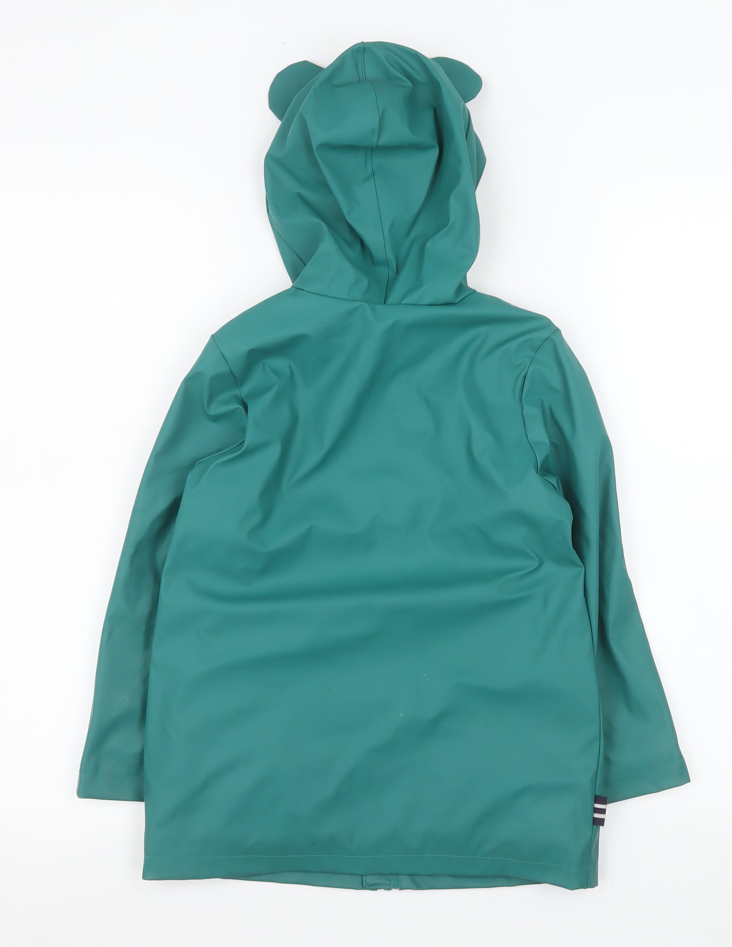 Joules Girls Green Frog Hood Waterproof Rain Coat Age 6 Years Hooded Lined