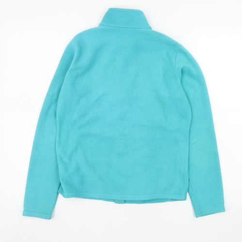 Marks and Spencer Women Aqua Blue Fleece Full Zip Sweatshirt UK 10