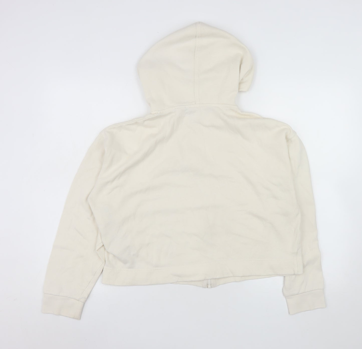 Levi's Women's Ivory Small Cropped Full Zip Hooded Jacket