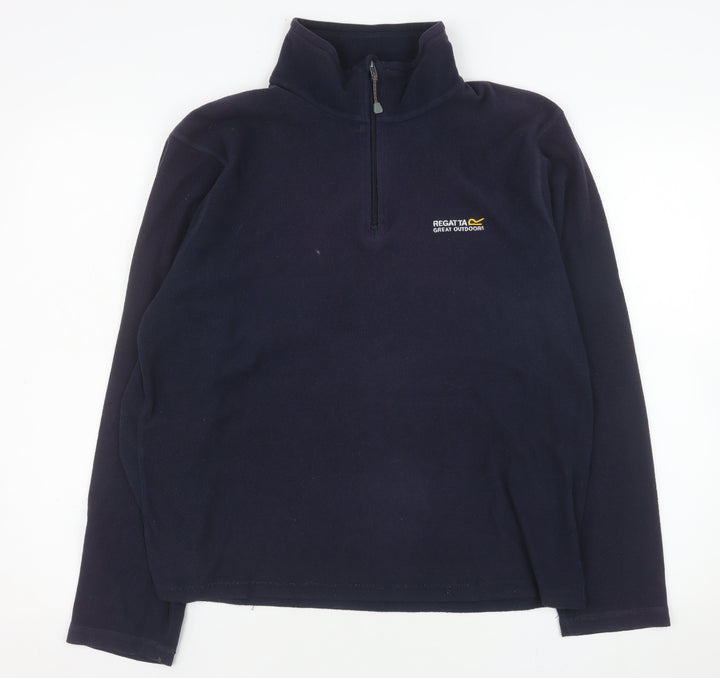 Regatta Mens Blue M 1/4 Zip Fleece Sweatshirt Outdoor Pullover