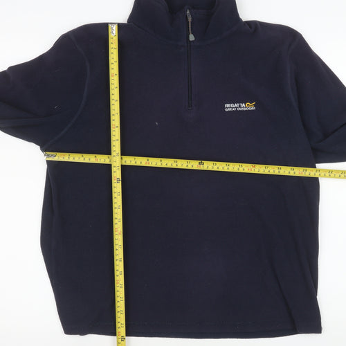 Regatta Mens Blue M 1/4 Zip Fleece Sweatshirt Outdoor Pullover