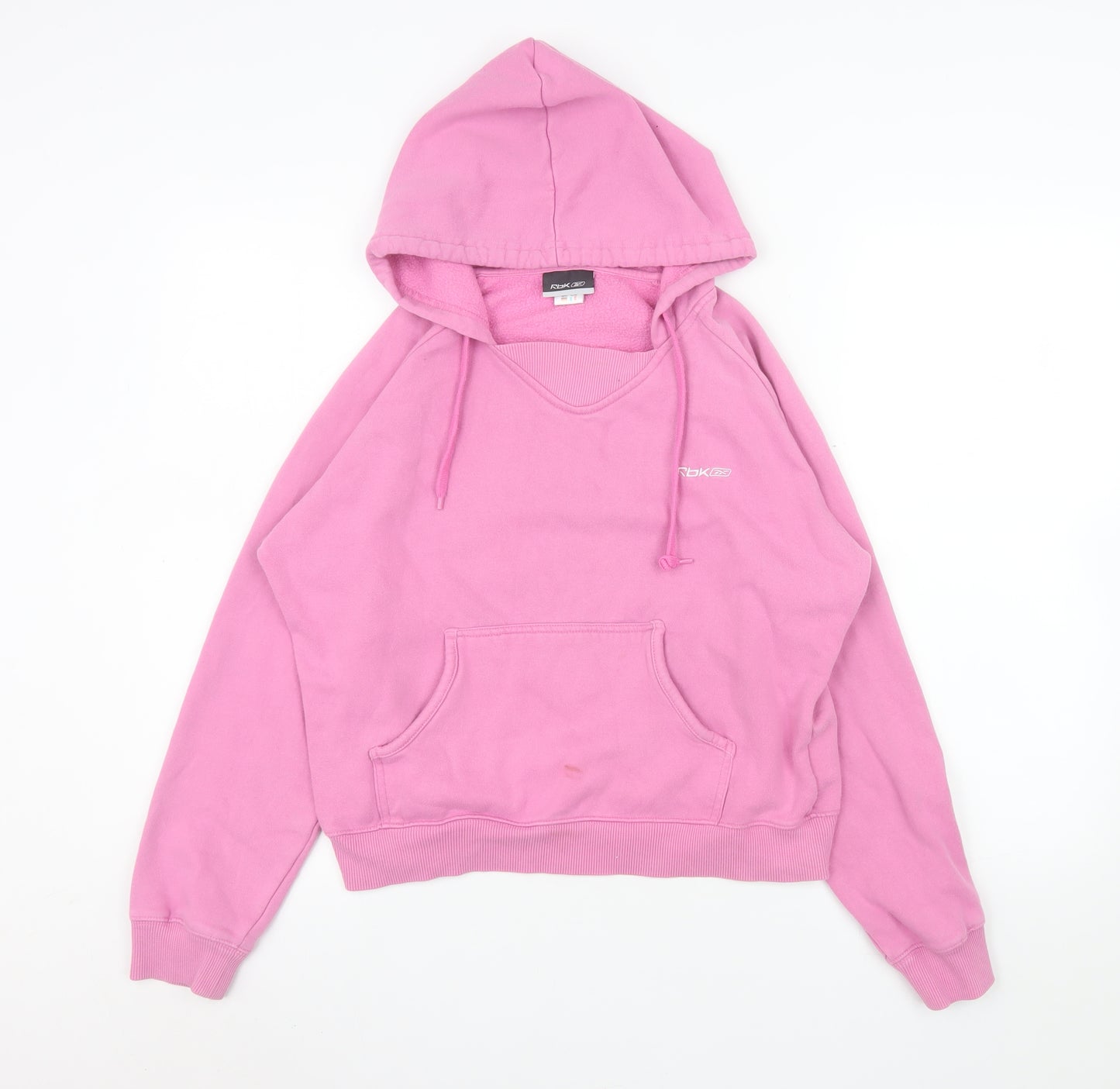Reebok Womens Pink Hoodie Size 16 XL Pullover Cotton Blend