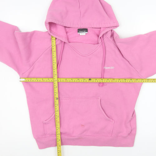 Reebok Womens Pink Hoodie Size 16 XL Pullover Cotton Blend
